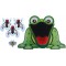 Schildkrot Jeu Feed The Frog, Tres Amusant, 1 Grenouille Cible, 3 Mouches + 1 Abeille comme Disques de Lancement, Pieds Pliables