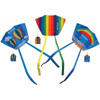 Schildkrot Poket Kite L, Cerf-Volant de Poche Pratique, 65x45cm, avec Ligne en Polyester 5 KP avec Poignee, 2-4 Beau