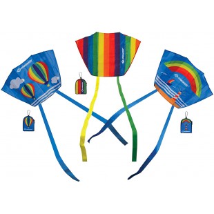 Schildkrot Poket Kite L, Cerf-Volant de Poche Pratique, 65x45cm, avec Ligne en Polyester 5 KP avec Poignee, 2-4 Beau