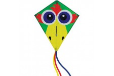 Schildkrot Classic Kite 70, Design : Crazy Bird, Forme Classique avec Tiges, 250 cm de Long, Queue de Cerf-Volant en 3 Parties, 