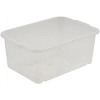 keeeper Boite de Rangement, Plastique Robuste (PP), 2,8 L, 25 x 17 x 10 cm, Wilma, Natural Transparent