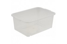 keeeper Boite de Rangement, Plastique Robuste (PP), 2,8 L, 25 x 17 x 10 cm, Wilma, Natural Transparent