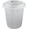 keeeper Universal Bin with Lockable Lid, Sturdy Plastic (PP), Maxi-Bin, 23 l, Silver