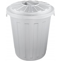 keeeper Universal Bin with Lockable Lid, Sturdy Plastic (PP), Maxi-Bin, 23 l, Silver