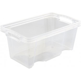 Keeeper Boite de Rangement avec Poignees Integrees, Taille : S, 35 x 21 x 15 cm, 6,5 l, Franz, Transparent