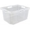 keeeper Multi-Purpose Storage Box with Integrated Handles, Extra Large, 43x35x23 cm, 24 Litre, Franz, Transparent