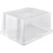 keeeper Multi-Purpose Storage Box with Integrated Handles, XXL, 52x43x26 cm, 44 Litre, Franz, Transparent