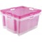 keeeper Multi-Purpose Storage Box with Integrated Handles, XXL, 52x43x26 cm, 44 Litre, Franz, Transparent