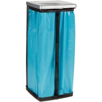 2053721 Support pour Sac Poubelle en Argent/Noir, Plastique