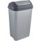 keeeper Poubelle avec Couvercle Basculant, 50 L, Swantje, Argent