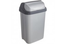 keeeper Poubelle avec Couvercle Coulissant, 25 L, Rasmus, Argent