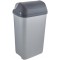 keeeper Poubelle avec Couvercle Coulissant, 50 L, Rasmus, Argent