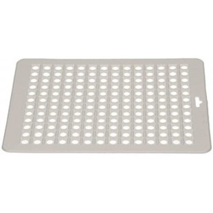 2053770 Tapis d'evier Angulaire en Blanc, Plastique