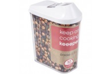 keeeper Pouring Jar, Infinitely Adjustable Dispensing Lid, BPA-Free Plastic, 750 ml, 10.5x5.5x17 cm, Paola, White