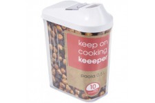 keeeper Pouring Jar, Infinitely Adjustable Dispensing Lid, BPA-Free Plastic, 500 ml, 8x4.5x15 cm, Paola, White