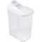 keeeper Pouring Jar, Infinitely Adjustable Dispensing Lid, BPA-Free Plastic, 1 Litre, 11x6.5x19 cm, Paola, White