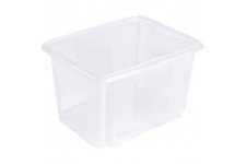 keeeper Boite de Rangement avec Systeme d'Empilage, 44,5 x 34,5 x 27 cm, 30 l, Emil, Transparent