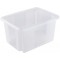 keeeper Boite de Rangement avec Systeme d'Empilage, 38 x 28,5 x 20,5 cm, 15 l, Emil, Transparent