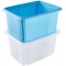 keeeper Boite de Rangement avec Systeme d'Empilage, 38 x 28,5 x 20,5 cm, 15 l, Emil, Transparent