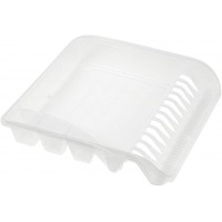 keeeper egouttoir a  Vaisselle, Plastique sans BPA, 39,5 x 39,5 x 8 cm, Pascale, Transparent