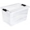 keeeper Crystalbox with Lid, Sliding Closure, 59.5x39.5x34 cm, 52 Litre, Cornelia, Transparent