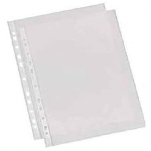 Esselte Quality, Pochettes Plastique Perforees A4, Matiere Lisse Transparente, Ouverture sur le haut, Polypropylene 55 Microns, 