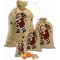 Sac en Toile de Jute pere Noel, (l) 170 x (h) 250 mm Noir