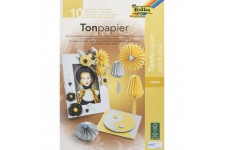 601 Bloc de 10 Feuilles de Papier a  Dessin Dore/argente Format A4 130 g/m²