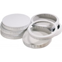 995 - Boites a  Fromage, diametre, 15,3 cm, 10 Paires, Blanc