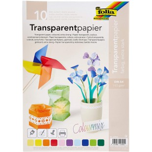 Max Bringmann KG 35360 Papier Calque Folia A4 115g/m2 Pochette Lot de 10 Transparent