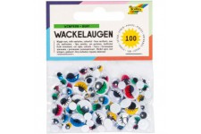 7510 Wiggle Yeux avec Cils Couleurs Assorties Lot de 100