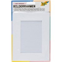 Max Bringmann Kg 35187 Cadre Photo Folie Carton epais Decorer 16.6 x 21.6cm Plastique Blanc