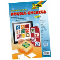 2337 - Double Inchies Matrice Pieces, Extra Forte, 5 x 5 cm, Lot de 24, Blanc