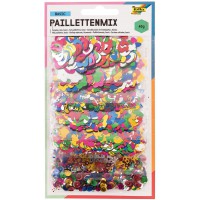 Folia 2507-paillettenmix ganzjahr, 40 g, de differentes Formes et Couleurs Assorties