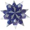 Bascetta - Kit de bricolage etoile 'bleu/argent', 15x15cm - lot de 32 feuilles - diametre etoile 20cm
