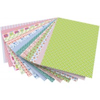 Folia 46909 - Motif Carton, Romantique, 13 Coloris Assortis 50 x 70 cm