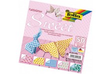 - Lot de 50 Feuilles Pliantes Sweet-15 x 15 cm-5 Motifs Assortis Blocs de Papier pliable-150 x 150 mm, 613042