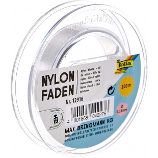 Filament en Nylon sur Bobine - Fil Transparent, a Peine Visible - Ideal pour Les Mobiles, Les Bijoux, la decoration