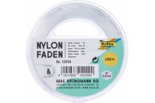 Filament en Nylon sur Bobine - Fil Transparent, a Peine Visible - Ideal pour Les Mobiles, Les Bijoux, la decoration