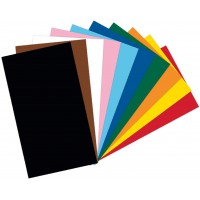 - Lot de 100 Feuilles de Papier cartonne-Format A4-220 g/m² -10 Couleurs Assorties-Base ideale pour de Nombreuses idees de Brico