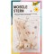 2280 etoile Mobile en Bois a 6 Branches a emboiter avec Crochet en metal pour Suspension Diametre env. 22 cm