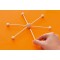 2280 etoile Mobile en Bois a 6 Branches a emboiter avec Crochet en metal pour Suspension Diametre env. 22 cm