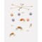 2280 etoile Mobile en Bois a 6 Branches a emboiter avec Crochet en metal pour Suspension Diametre env. 22 cm