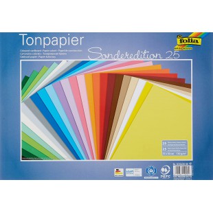 - Melange de Papier d'argile, Environ 35 x 50 cm, 130 g Feuilles Assorties en 25 Couleurs, pour Loisirs creatifs, creation de Ca