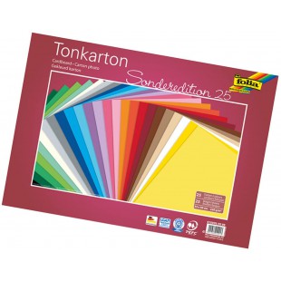 Carton 612235/25 99 - Ton 35 x 50 cm, 220 g/m², 25 Archet en 25 Couleurs Assorties