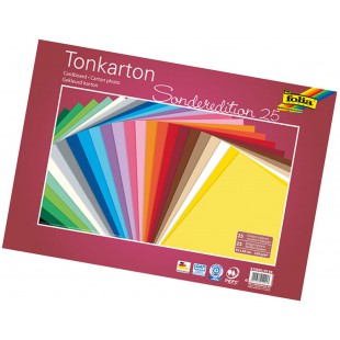 Carton 612235/25 99 - Ton 35 x 50 cm, 220 g/m², 25 Archet en 25 Couleurs Assorties