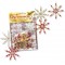 12520 Kit de Bricolage pour 5 etoiles en Perles Rouge/dore/Blanc Perle Ideal comme decoration de Noel