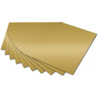 6166 Lot de 10 Feuilles de Carton Dore Brillant 50 x 70 cm