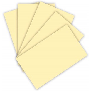 6311 Lot de 50 feuilles de papier de couleur jaune paille, format A3, 130 g/m², pour travaux manuels