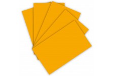 6316 - Lot de 50 feuilles de papier a  dessin jaune fonce, format A3, 130 g/m², comme base pour de nombreux travaux manuels